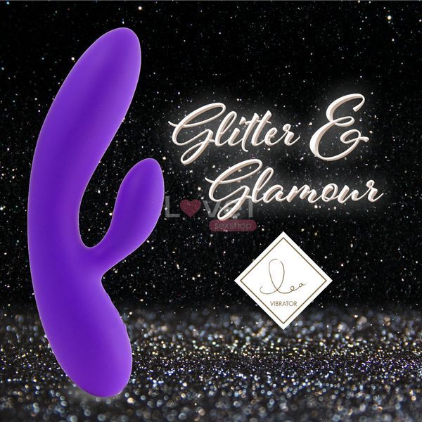 Гнучкий вібратор кролик з двома моторами FeelzToys Lea Rabbit Vibrator Medium Purple SO4431 фото