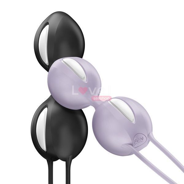 Вагінальні кульки Fun Factory SMARTBALLS DUO Purple, 2 шт, діаметр 3,2 та 3,6 см SX3669 фото