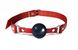 Кляп силиконовый Feral Feelings Silicon Ball Gag Red/Black, красный ремень, черный шарик SO8268 фото 1