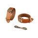 Фіксатори для рук та ніг LOCKINK Wristcuffs/Anklecuffs, коричневі, натуральна шкіра SX0836 фото 2
