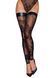 Панчохи без миска Noir Handmade F243 Tulle stockings with patterned flock embroidery, M SX0156 фото 1