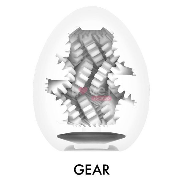 Мастурбатор-яйце Tenga Egg Gear, щільний TPE, пробник лубриканту 5 мл SO9803 фото