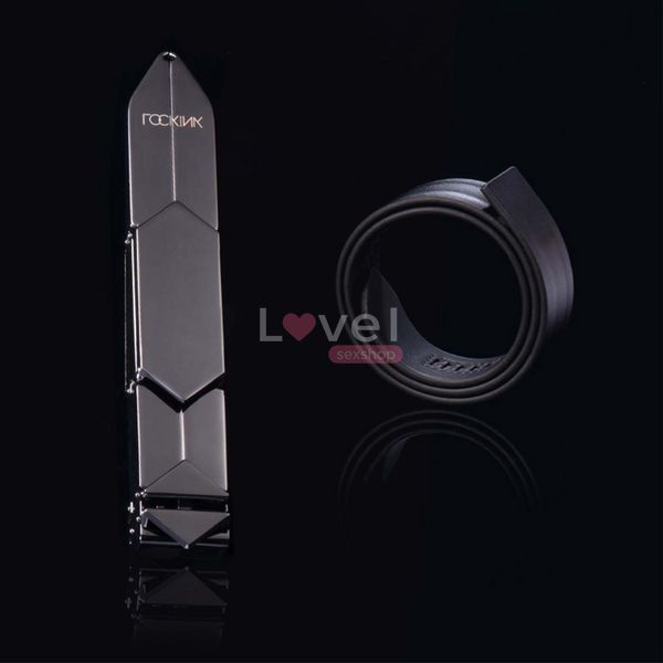 Регульована шльопалка LOCKINK Adjustable Slapper for Impact Play, чорна, натуральна шкіра SX0831 фото