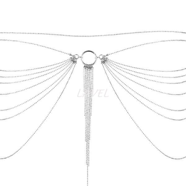 Цепочка трусики или лиф Bijoux Indiscrets Magnifique Waist Chain - silver, украшение на тело SO2659 фото