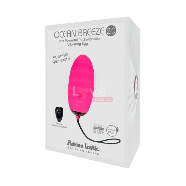 Віброяйце Adrien Lastic Ocean Breeze 2.0 Pink, пульт ДК, дуже потужний мотор, 10 віброрежимів SO7028 фото