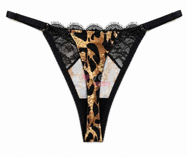 Леопардовые стринги с кружевом Valerie Wild Lace String, размер М TNS1106 фото