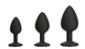 Набір силіконових анальних пробок BMS Roses Til&rsquo; Dawn Silicone Anal Plug Kit Starter Kit Black SX3150 фото 1