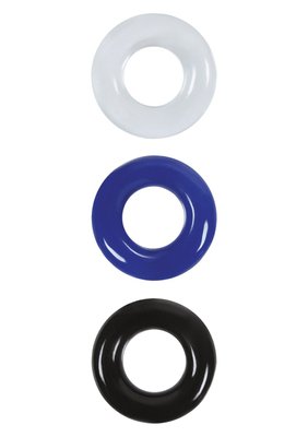 Эрекционные кольца - STAY HARD Cock Ring Set color, 3шт BS2600077 фото