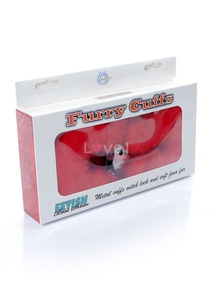 Наручники Fetish Boss Series Furry Cuffs Red 99259 фото