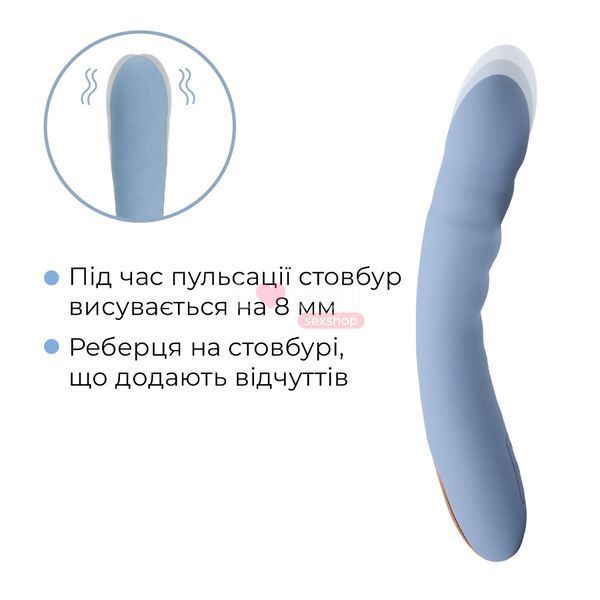 Смарт-вібратор з пульсацією Svakom Ava Neo Cornflower Blue, 15 режимів роботи, водонепроникний SO8977 фото