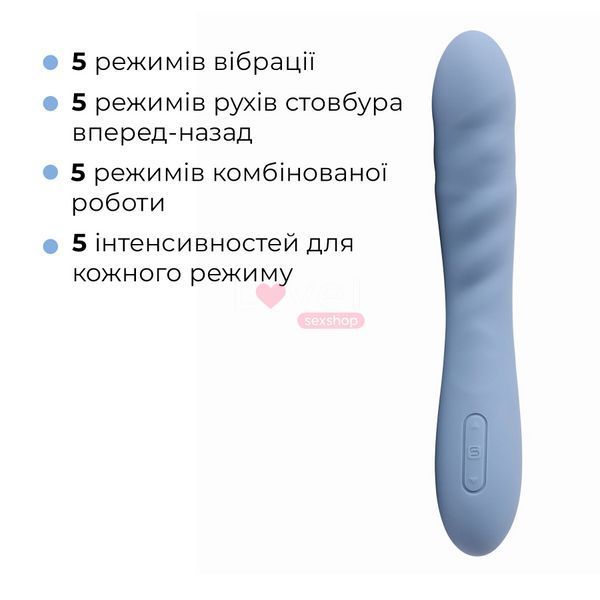 Смарт-вібратор з пульсацією Svakom Ava Neo Cornflower Blue, 15 режимів роботи, водонепроникний SO8977 фото