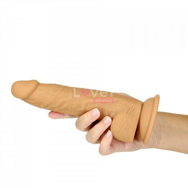 Фалоімітатор Naked Addiction - 8&Prime; Silicone Dual Density Dildo Vanilla, віброкуля в подарунок SX2236 фото
