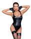 Боді з мокрим ефектом Noir Handmade F244 Powerwetlook body with high cut bottom hem, M SX0162 фото 1