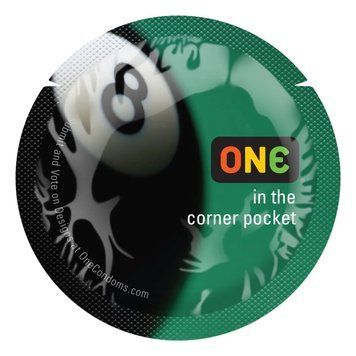 Презерватив черный ONE Color Sensations - ONE is the corner pocket (Black), 1 шт SX0764 фото