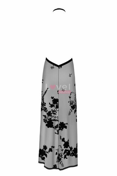 Сукня Noir Handmade F312 Divinity, XXL, black, прозора, до підлоги, відкрита спина, розріз збоку SX0313 фото