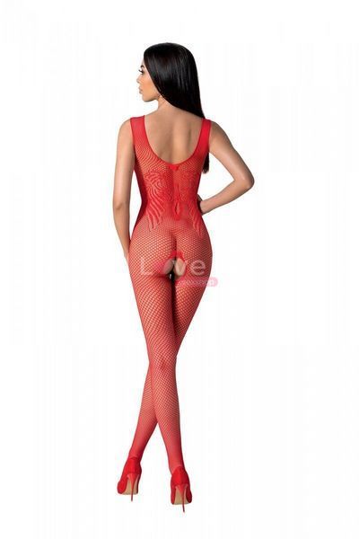 Бодістокінг з крилами Passion BS098 One Size, red, середня сітка, відкритий доступ SO8936 фото