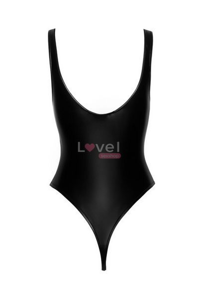 Боді з мокрим ефектом Noir Handmade F244 Powerwetlook body with high cut bottom hem, L SX0163 фото