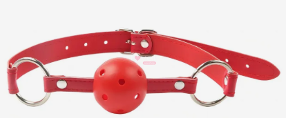 Воздухопроницаемый кляп Classic plastic Red SKN-KK07 фото
