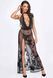 Сукня Noir Handmade F312 Divinity, XXL, black, прозора, до підлоги, відкрита спина, розріз збоку SX0313 фото 3