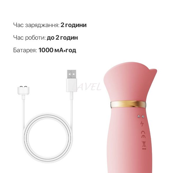 Пульсатор-вибратор с вакуумной стимуляцией клитора Zalo - ROSE Thruster Strawberry Pink SO6682 фото