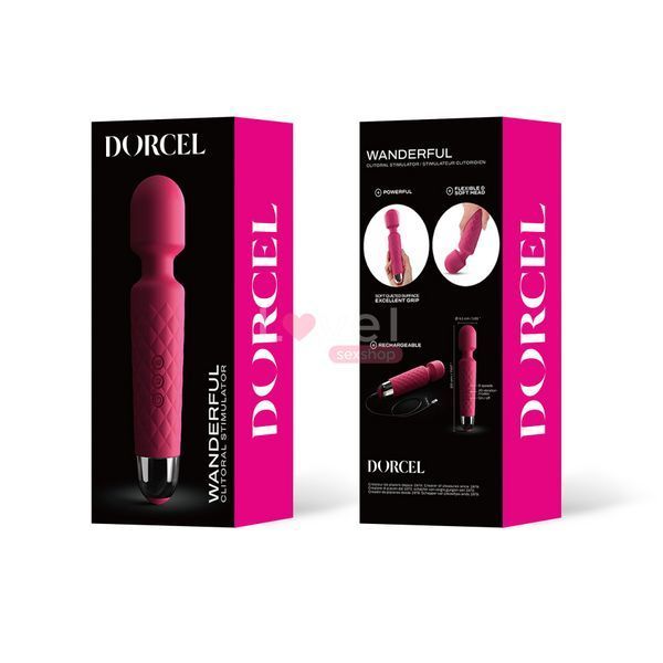 Мінівібромасажер Dorcel Wand Wanderful Magenta потужний, водонепроникний MD1359 фото