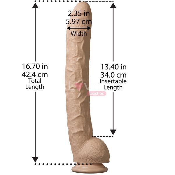 Фаллоимитатор Doc Johnson Dick Rambone Cock White (в ПЭ пакете!), диаметр 6см, длина 42см, ПВХ SO4556 фото