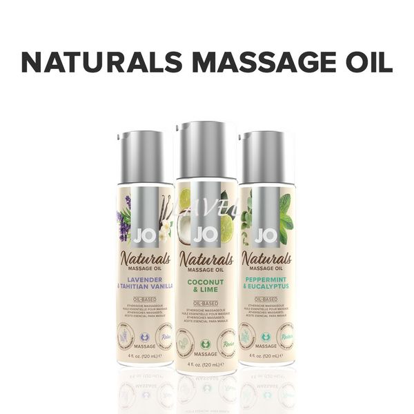 Массажное масло System JO – Naturals Massage Oil – Coconut & Lime с натуральными эфирными маслами (1 SO6164 фото