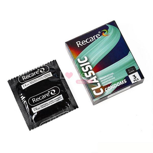 Презервативи Holographic Recare Classic Condoms 3 шт, класичні SX3328 фото