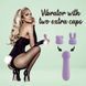 Мінівібратор FeelzToys Magic Bunny Purple з двома насадками SO4439 фото 2