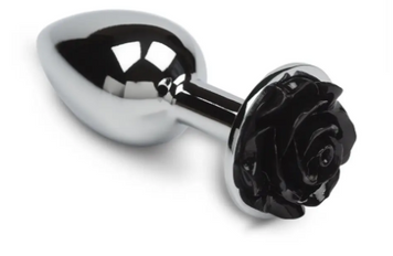 Анальная пробка - Jewellery Silver Plug Rose Black 62530064-00124 фото