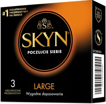 Безлатексні презервативи збільшеного розміру SKYN Large, 3 шт SK4222F фото