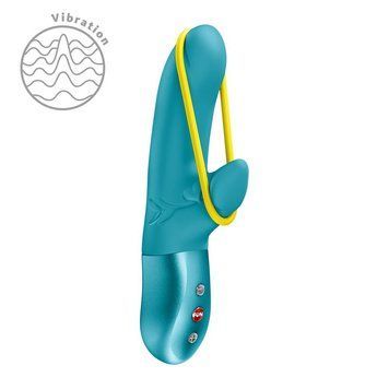 Мінівібратор-кролик зі стимулювальною стрічкою Fun Factory AMORINO Aquamarine, стрічка знімна SX4303 фото