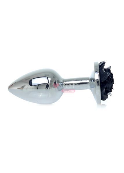 Анальная пробка - Jewellery Silver Plug Rose Black 62530064-00124 фото