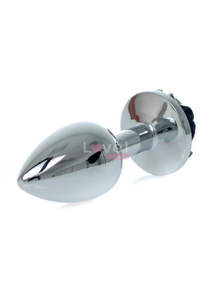 Анальная пробка - Jewellery Silver Plug Rose Black 62530064-00124 фото