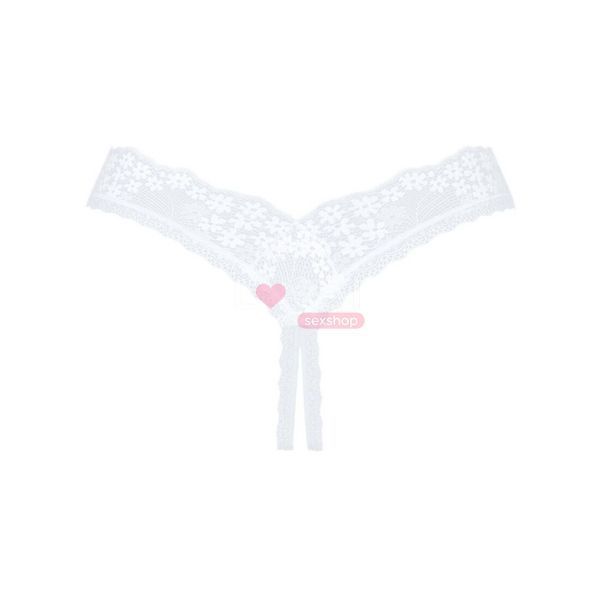 Мереживні танга Obsessive Heavenlly crotchless thong XL/2XL, з доступом SO8190 фото