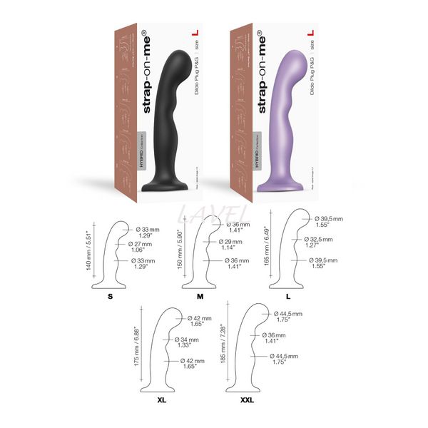 Насадка для страпона Strap-On-Me Dildo Plug P&G Lilas Metallic S SO9001 фото