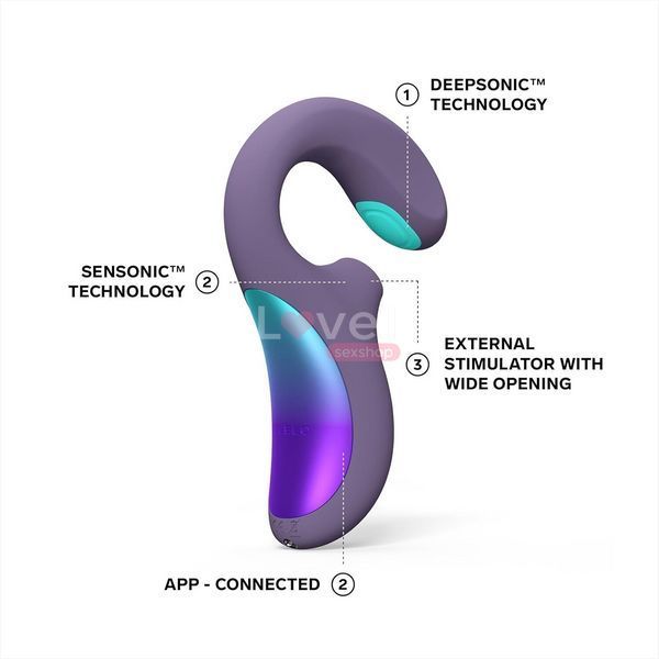 Кліторально-вагінальний звуковий стимулятор LELO Enigma Double Sonic Cyber Purple SX2553 фото