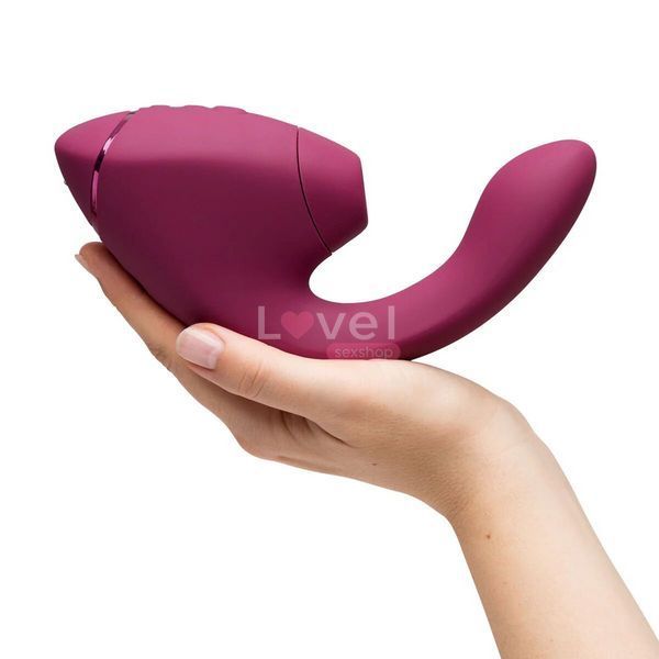 Двойной вакуумный клиторальный стимулятор с вибрацией Womanizer Next Duo - Dusky Pink SX3868 фото
