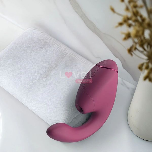 Двойной вакуумный клиторальный стимулятор с вибрацией Womanizer Next Duo - Dusky Pink SX3868 фото