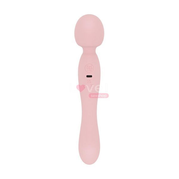 Вібромасажер Good Vibes Only - SIMI Double-Sided Wand Vibrator Soft Silicone - Pink SX3076 фото