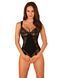 (SALE) Кружевное боди Obsessive Donna Dream crotchless teddy M/L Black, открытый доступ SO8634 фото 1