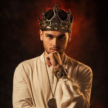 Вінтажна чоловіча корона Alexander на липучці, золота TNS1381 фото