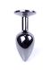 Анальная пробка - Jewellery Dark Silver Plug Black 62530064-00029 фото 7