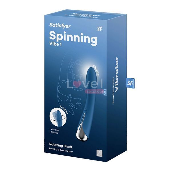 Вібратор точки G з обертанням Satisfyer Spinning Vibe 1 Blue, 2 мотори SX0559 фото