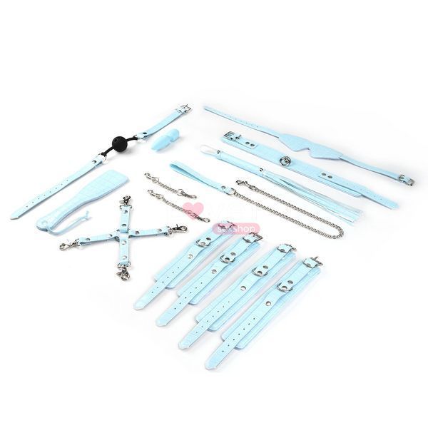 БДСМ-набір для початківців Liebe Seele Macaron 9pcs Bondage Kit-Mint, 9 предметів, мініванд SO9513 фото