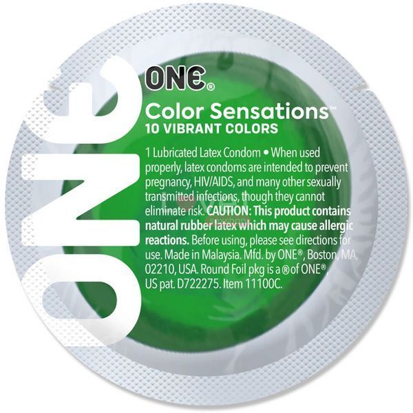 Презерватив зелений ONE Color Sensations - ONE with nature (Emerald) 1 шт SX0766 фото