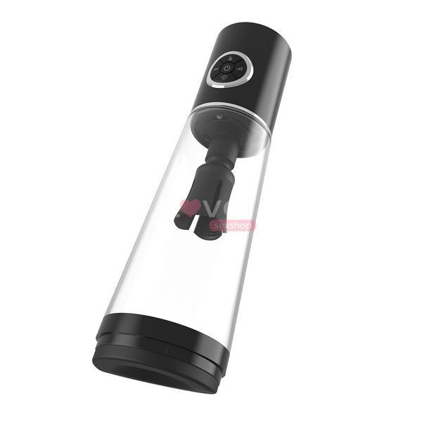 Автоматична вакуумна помпа Men Powerup Luxury Pump з вібромасажем SX4045 фото