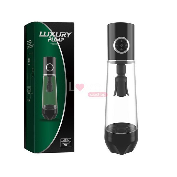 Автоматична вакуумна помпа Men Powerup Luxury Pump з вібромасажем SX4045 фото