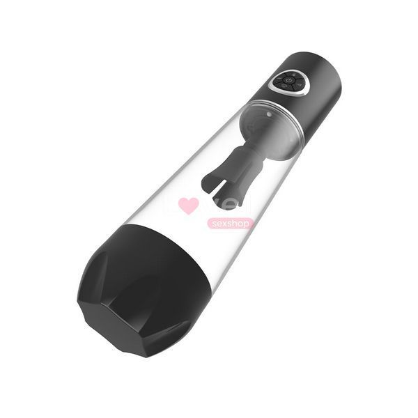Автоматична вакуумна помпа Men Powerup Luxury Pump з вібромасажем SX4045 фото
