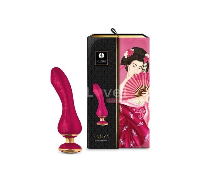 Вибратор для точки G Shunga Sanya Raspberry, гибкий ствол SO6903 фото